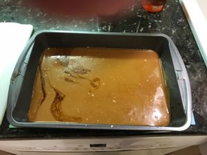 toffee in pan